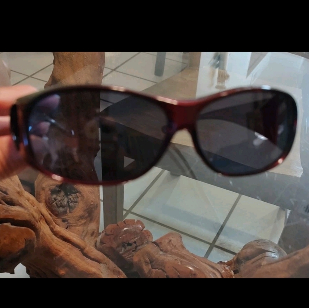 Jonathan Paul Fitover Sunglasses Burgundy Side Windows Polarized Pre Loved EUC - Picture 9 of 10